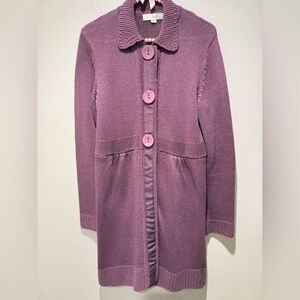 Boden Heavyweight Snapbutton Cardigan Purple Size 10